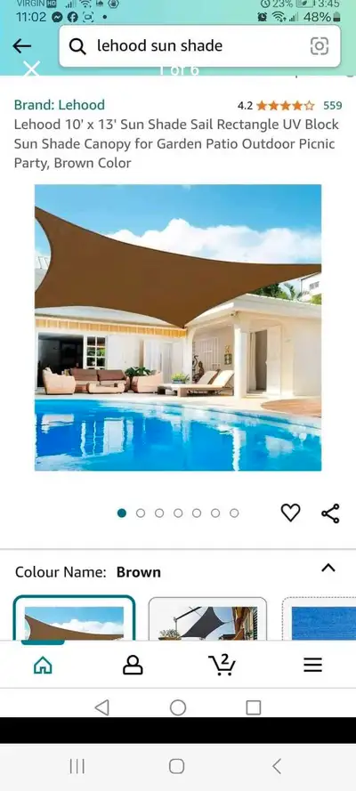 Lehood Sun Shade Sail 10' x 13', View more