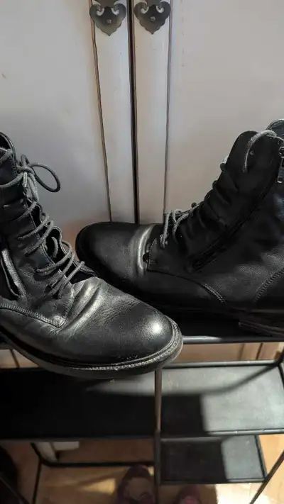 Elena P. Leather Combat Boots, View more