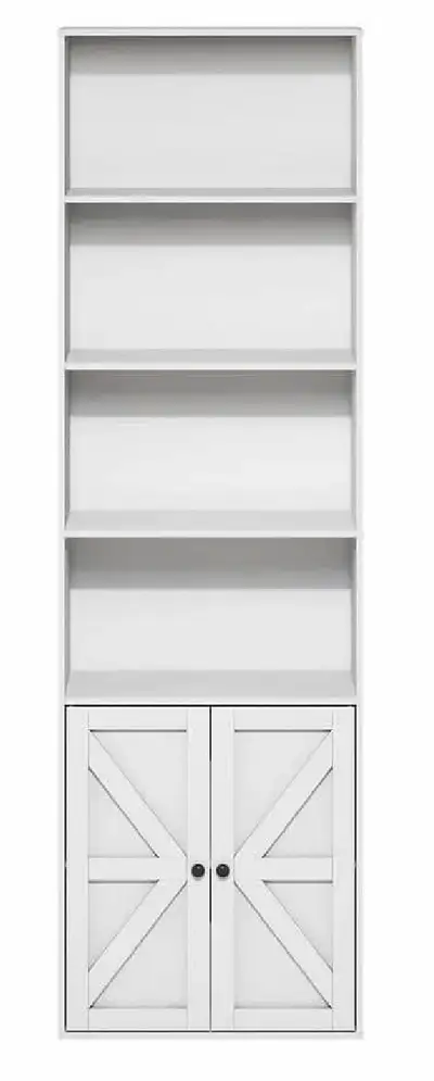 New in Box Tall White Wood 6-Shelf Bookcase, View more