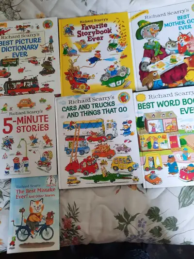 VINTAGE RICHARD SCARRY HARDCOVER BOOKS LOT 7, View more