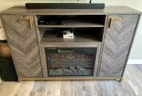 TV Stand with Electric Fireplace