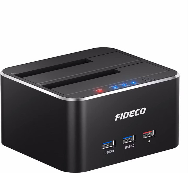 FIDECO USB 3.0 to SATA Dual Bay External Hard Drive Docking Stn in Other in City of Toronto