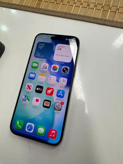 Unlocked iPhone 15 pro max 256ggb with year warranty, View more