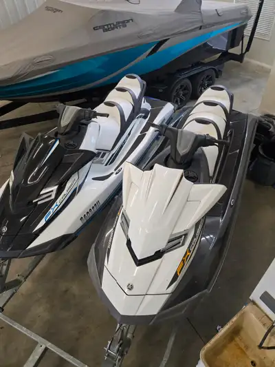 A pair of 2018 Yamaha FX Cruiser 1800 HO, 3 Seater. With trailer. 65 hours on each. Great shape. Ver...