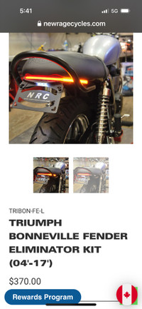 New Rage Cycles Triumph Bonneville Fender Eliminator Kit