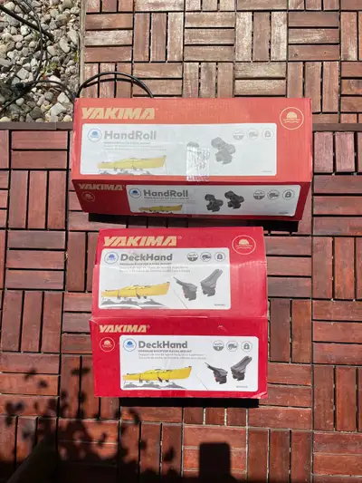 I am selling a very lightly used Yakima HandRoll and DeckHand Premium Rooftop Kayak Mount. These mou...