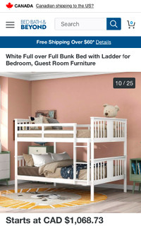 Full Over Full Bunk Bed / 2 Separate Beds