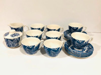 Vintage Dickens series English Ironstone Tea set - set of 8