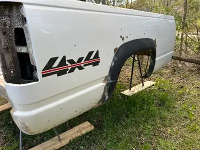 Box, fenders, doors. Truck was oil undercoated. Parts are not perfect but can be restored or just pu...