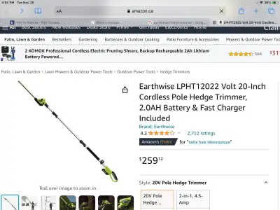 I have a new long reach hedge trimmer for sale has adjustable head for those tall hedges 200.00 it’s...