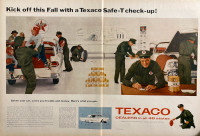 1958 Texaco Safe-T Check-Up Large 2-Page OriginalAd