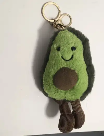 Green Avocado Plush Stuffie Keychain Backpack Cute Children, View more