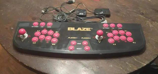 ps1 console complete tested working w/ arcade controller 2 games in Older Generation in City of Toronto - Image 3