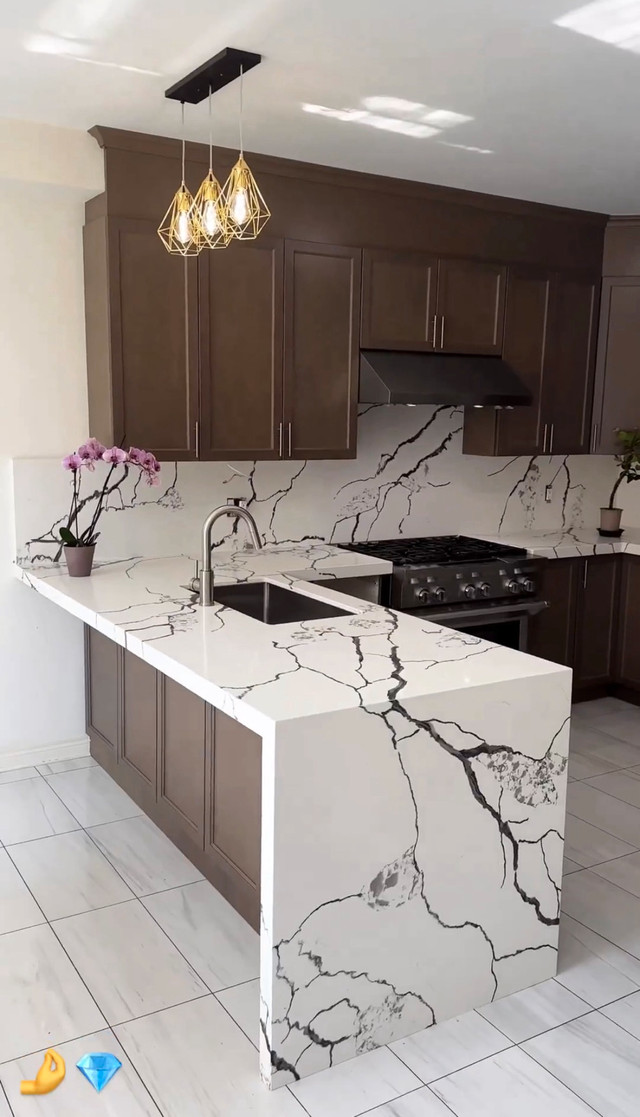 HUGE SALE ON QUARTZ GRANITE KITCHEN COUNTERTOPS in Cabinets & Countertops in Kawartha Lakes - Image 2