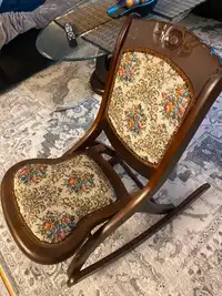 Floral rocking chair