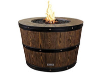 Table de feu foyer exterieur Baril de vin wine barrel firepit
