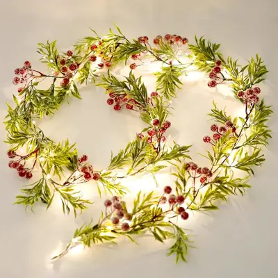 Pre-Lit Battery Operated Christmas Garland with Light - 6.5FT Sn, View more