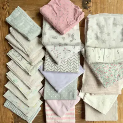 Baby: Burp Cloths and Receiving Blankets Lot, View more