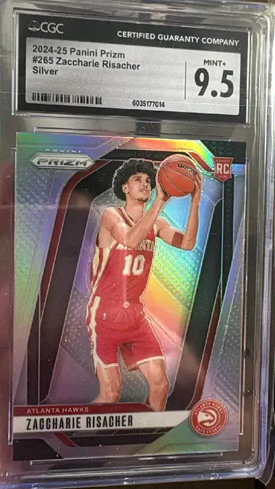 2024-25 Panini Prizm Zaccharie Risacher Silver CGC 9.5, View more