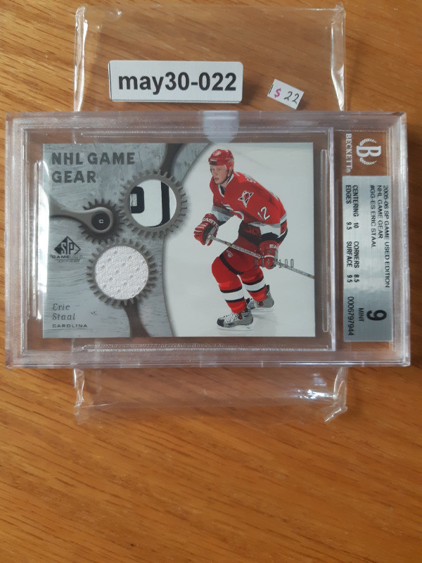 2005-06 SP GAME USED GAME GEAR  JERSEY & STICK GG-ES ERIC STAAL in Arts & Collectibles in St. Catharines