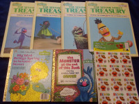 6 Vintage SESAME STREET books