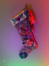 KEEPSAKE Luxury Christmas Stocking (Blue Bell)