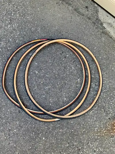 Bunch of 3 new old stock 700x20C tan bi-colour bicycle tires, View more