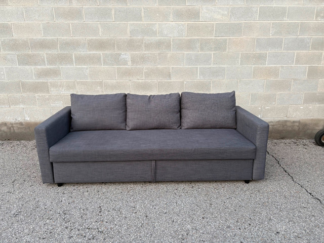FREE DELIVERY✅• GREY 3 SEATER COUCH / SOFA w/ BED + STORAGE in Couches & Futons in City of Toronto