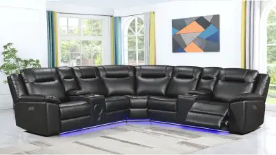 New 5-Seater Sectional Recliner With Bottom LED Lights Huge Sale, View more