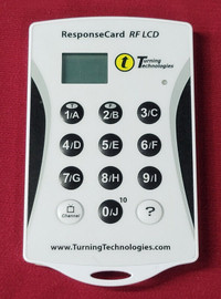 Turning Technologies RF LCD Response Card Remote Student Clicker