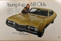 1968 Oldsmobile Cutlass XLarge 2-Page Original Ad