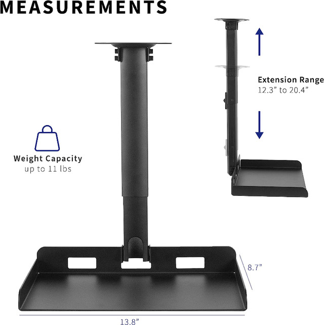 VIVO: Universal Ceiling Extending Projector Tray Mount in Video & TV Accessories in Burnaby/New Westminster - Image 3