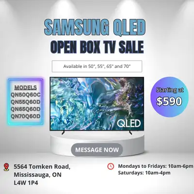 Samsung QLED 4K TVs – Open Box – 50" to 70" – Warranty Included, View more