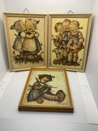 Hummel Hanging Three Framed Photos - Made in West Germany