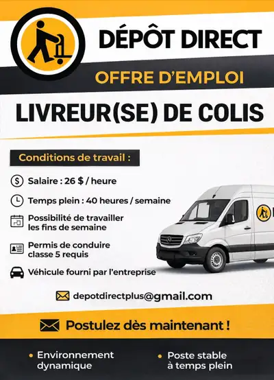 Livreur(se) de colis , View more