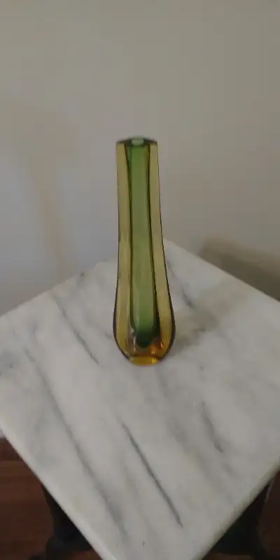 VERY NARROW SOMMERSO  ART GLASS VASE (MURANO), View more