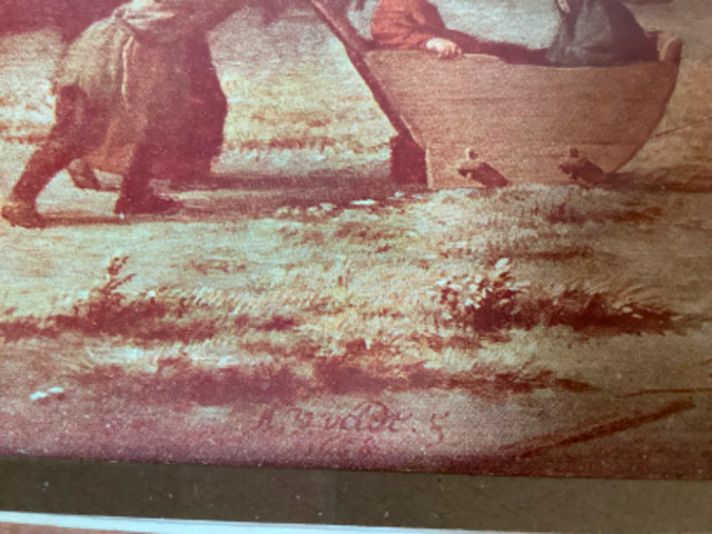 Adriaen Van De Velde’s 1668 Print of  Ptg “Golfers on the Ice” in Arts & Collectibles in Belleville - Image 2