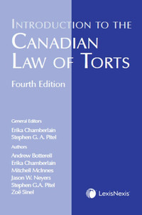 Introduction to the Canadian Law of Torts 4E 9780433504887