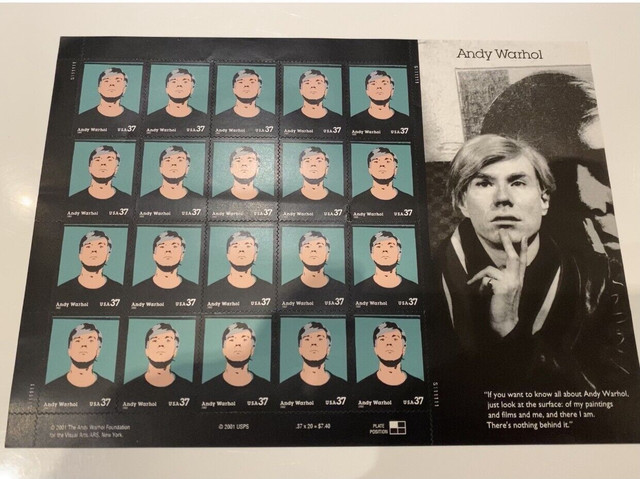 Andy Warhol Sheet of Stamps 2001 in Arts & Collectibles in Markham / York Region