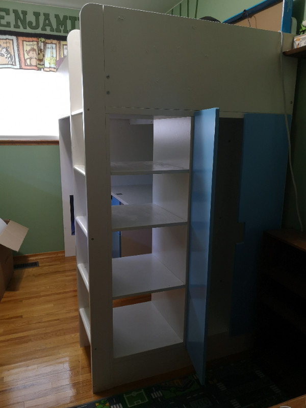Kids loft bed with desk and storage in Beds & Mattresses in Kawartha Lakes - Image 2