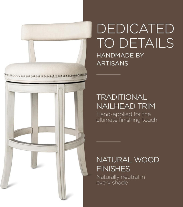 Alexander Bar Stool (White Oak Finish) in Chairs & Recliners in Kitchener / Waterloo - Image 4