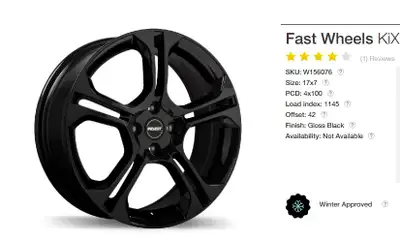 4 Michelin X-Ice winter tires on rims, only used for one season, lots of tread left. 4 hole pattern,...