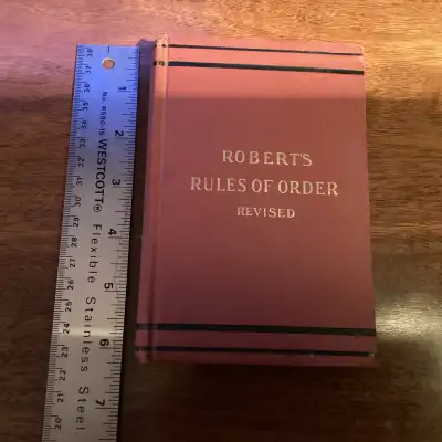 Vintage Book Robert’s Rules of Order Revised 1943
