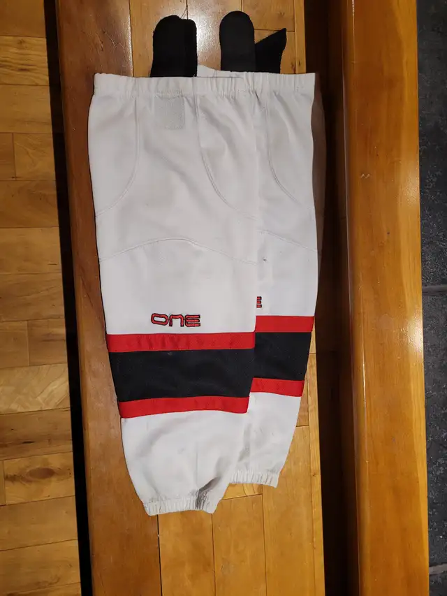 26" hockey socks in excellent condition, $10
