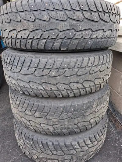 Selling 4 winter tires on steel rims. 225/65 R17 off of a Honda CRV. Rims have some surface rust, ti...