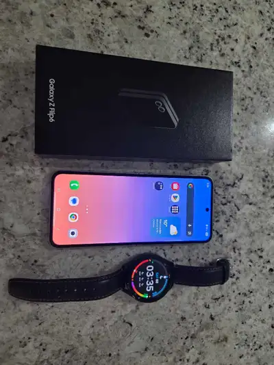 Samsung Galaxy flip 6 256gb and Galaxy Watch 6 Classic, View more