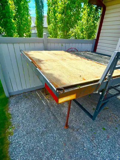 Easy to put on/ off with one person . Sits on wheels with poles to roll on or off and store . Ramps...