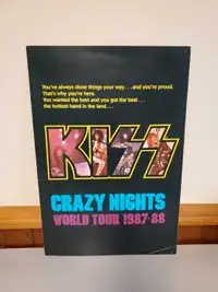Kiss Cray Nights World Tour 1987 88 Concert Program Grt Conditio