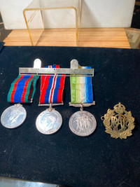 WW2 War Medal with Canadian Decoration Set