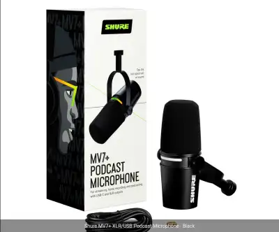 Shure MV7+-K built 4 discerning podcaster, streamers & musicians, View more